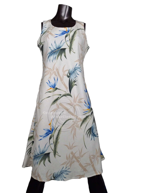 Bamboo Paradise Women's Short Tank Flared Hawaiian Dress